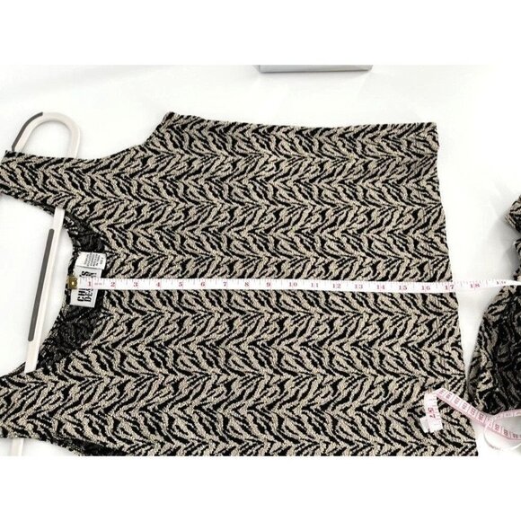 Chicos Ladies Tank Shell and Shirt Set Zebra Gold Black Metallic Size M  (2) - Picture 11 of 11